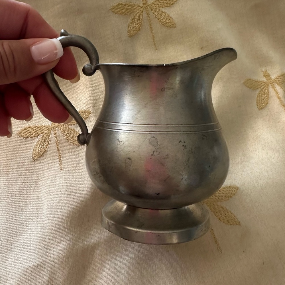 Vintage Preisner Pewter Footed Creamer / Pitcher.